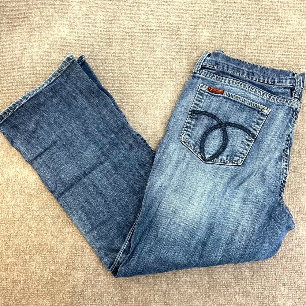 Jordache Bootcut Jeans Womens 16 Blue Denim Cotton Stretch Mid Rise Medium Wash